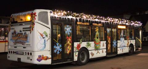 Reklamní tvorba Vánoční autobus